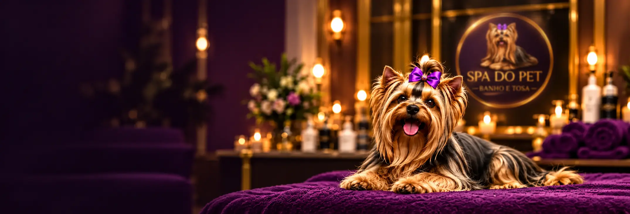 Yorkshire Terrier no SPA DO PET com acabamento impecável